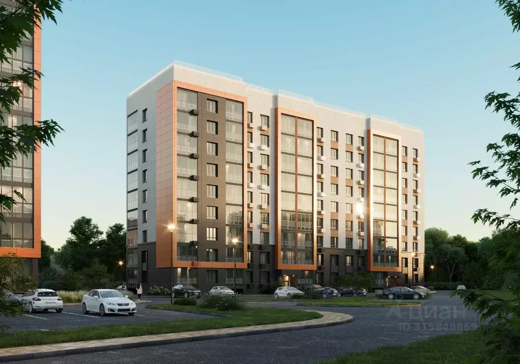 2-к кв. Брянская область, Брянск Клубный Гринвуд кв-л,  (61.5 м) - Фото 1