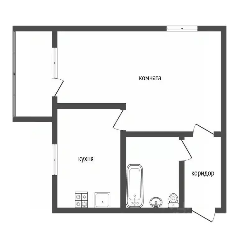 1-к кв. Воронежская область, Воронеж Костромская ул., 12/2 (30.9 м) - Фото 1