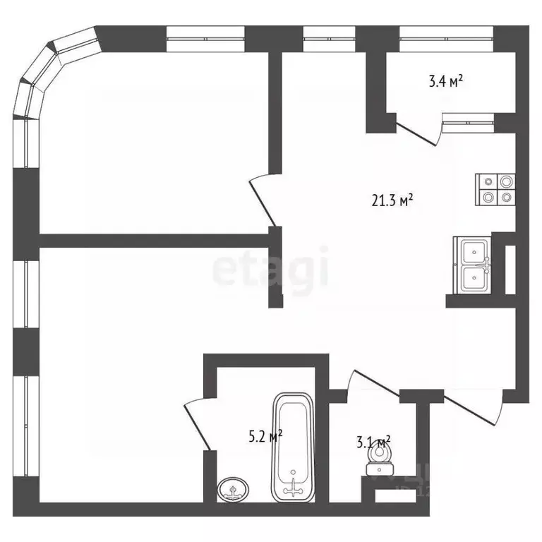 3-к кв. Москва ул. Крузенштерна, 2 (79.0 м) - Фото 1