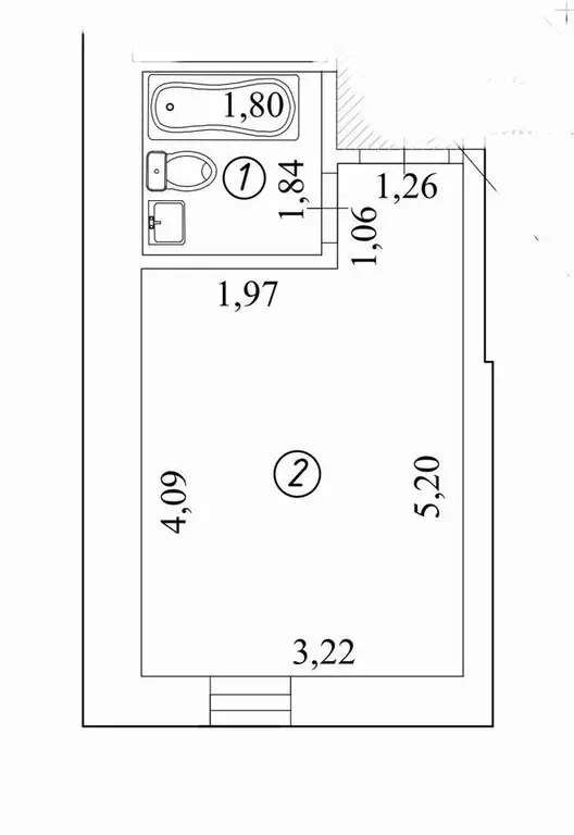 Студия Московская область, Балашиха ул. Калинина, 17/10к2 (17.0 м) - Фото 0