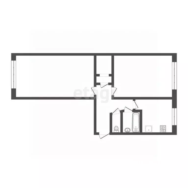 2-к кв. Камчатский край, Петропавловск-Камчатский ул. Академика ... - Фото 2