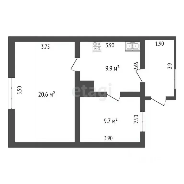 2-к кв. Белгородская область, Красногвардейский район, Палатовское ... - Фото 2