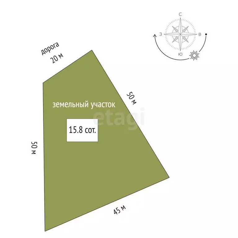 Участок в Тюменская область, Ялуторовский муниципальный округ, деревня ... - Фото 1