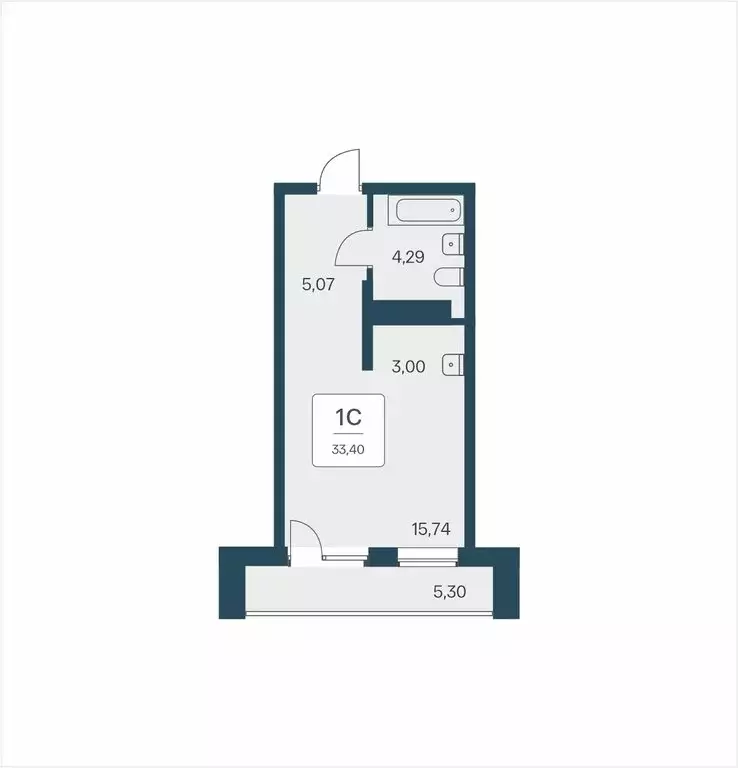 Квартира-студия: Новосибирск, Красный проспект, 180 (33.4 м) - Фото 0