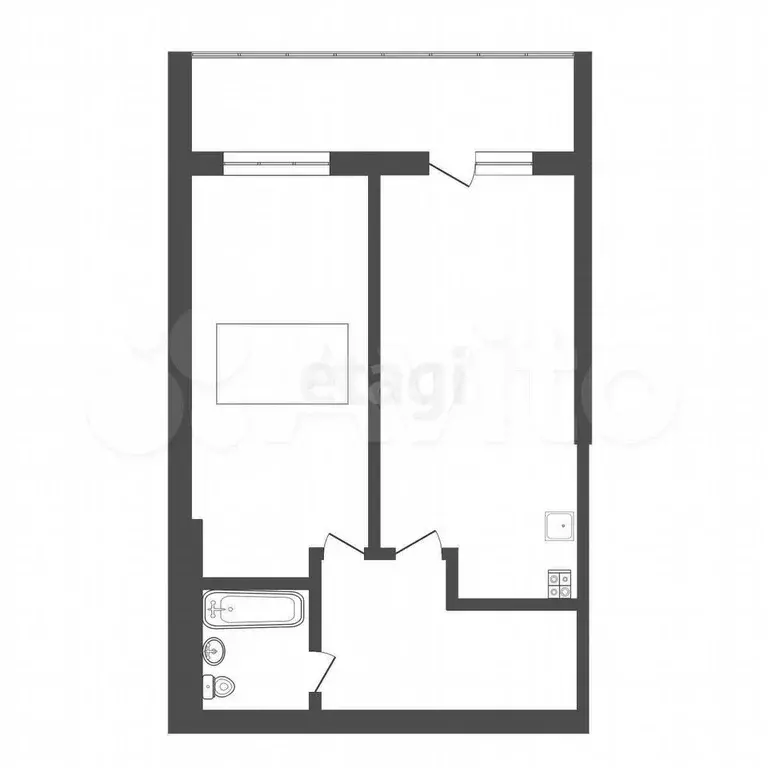2-к. квартира, 40 м, 9/17 эт. - Фото 0