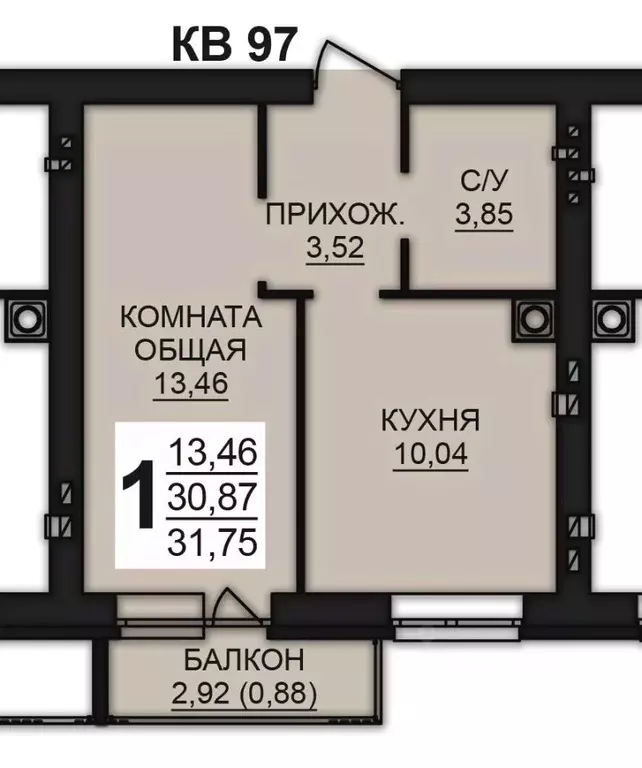 1-к кв. Ивановская область, Ивановский район, Богданихское с/пос, д. ... - Фото 1