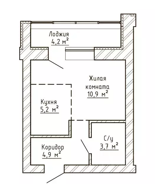 1-к кв. Самарская область, Тольятти Елки Парк жилой комплекс (26.8 м) - Фото 0