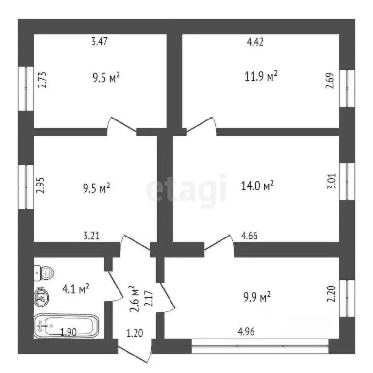 Дом в Крым, Сакский район, с. Геройское ул. Мира (70 м) - Фото 2