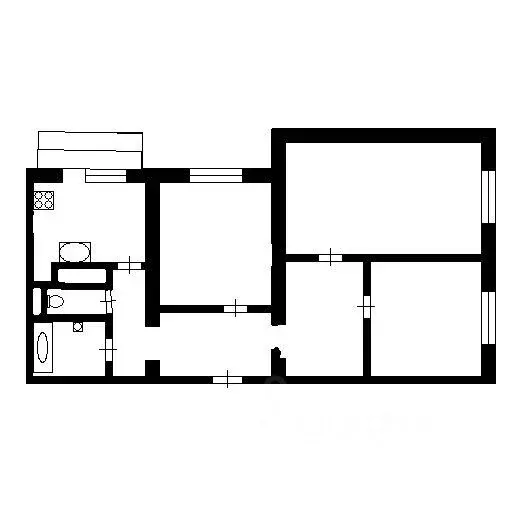 Квартира, 3 комнаты, 77 м - Фото 2