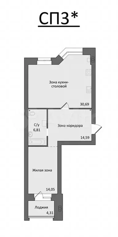 2-к. квартира, 70,4 м, 3/4 эт. - Фото 1