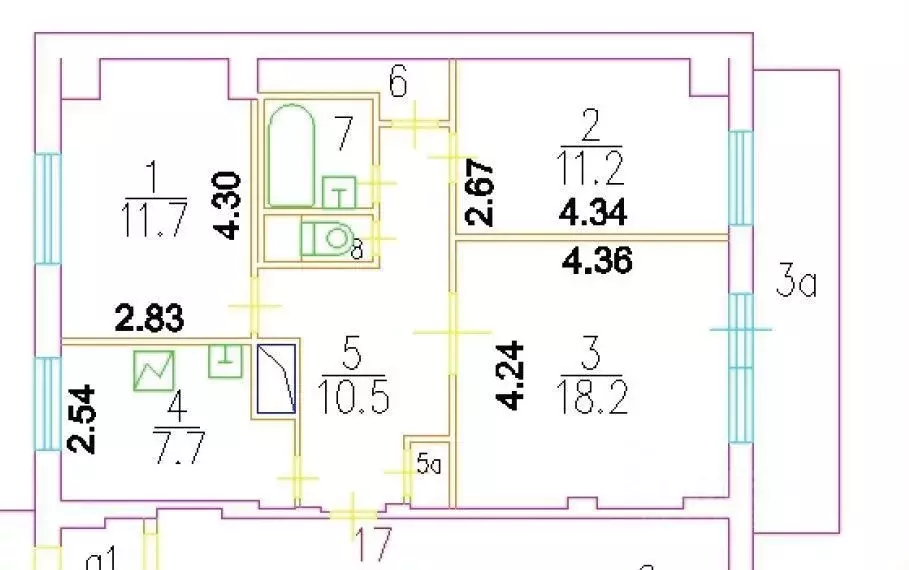 3-к кв. Москва Большая Грузинская ул., 22 (65.5 м) - Фото 1