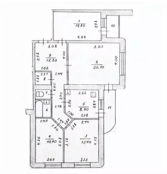 4-к кв. Чувашия, Чебоксары ул. Энтузиастов, 27 (89.4 м) - Фото 2