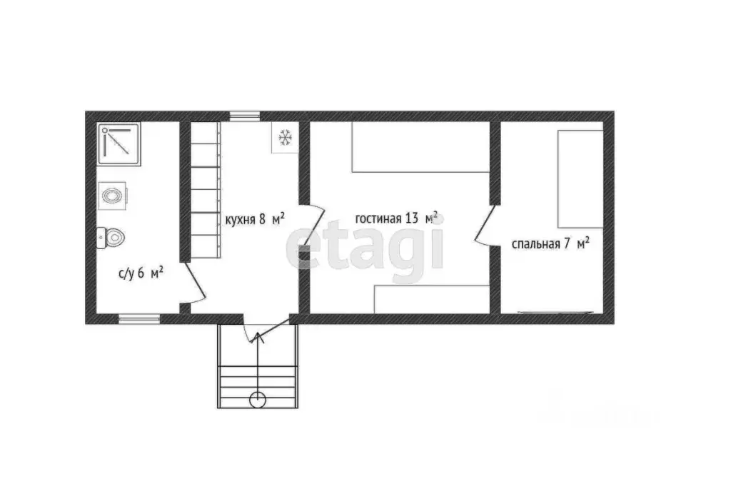 2-к кв. Краснодарский край, Новороссийск ул. Конституции, 23 (20.3 м) - Фото 1