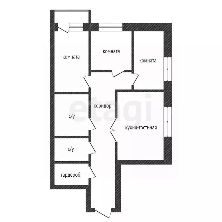 4-к кв. Красноярский край, Красноярск ул. Партизана Железняка, 21Г ... - Фото 2
