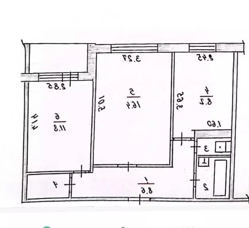 2-к кв. Татарстан, Набережные Челны просп. Яшьлек, 33 (51.2 м) - Фото 2