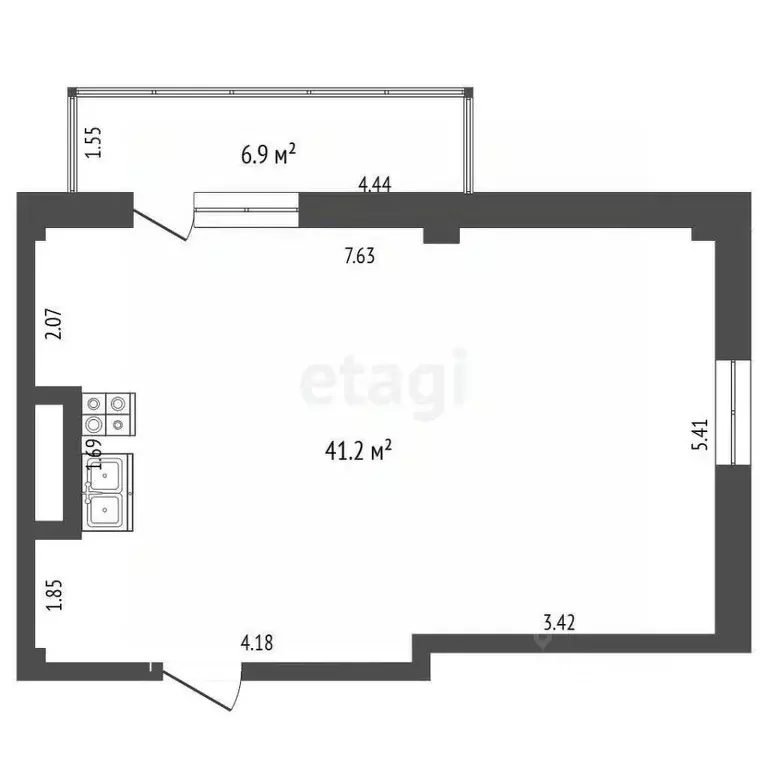 Студия Крым, Ялта муниципальный округ, Никита пгт ул. Кедровая, 24 ... - Фото 1