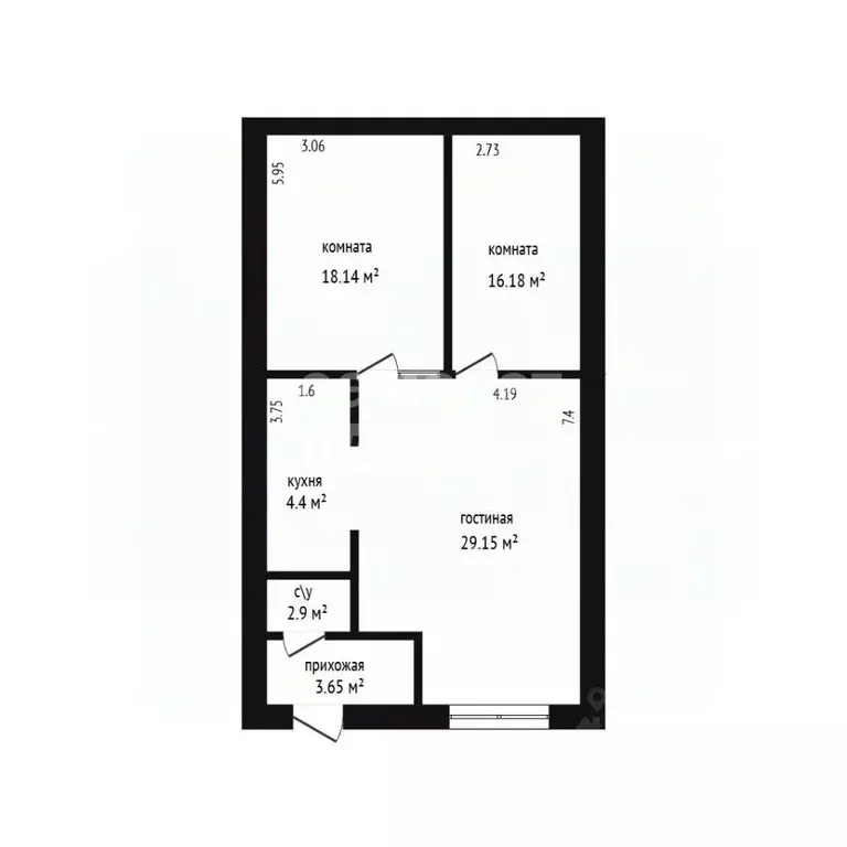 3-к кв. Дагестан, Дербент ул. Юрия Гагарина, 33 (74.0 м) - Фото 2