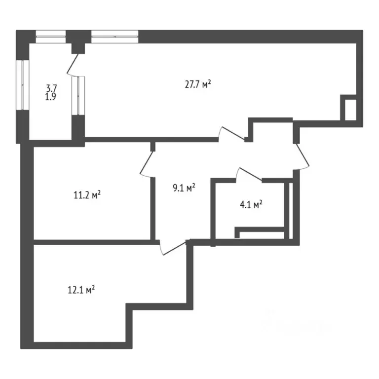2-к кв. Тюменская область, Тюмень ул. Павла Шарова, 40 (64.3 м) - Фото 2