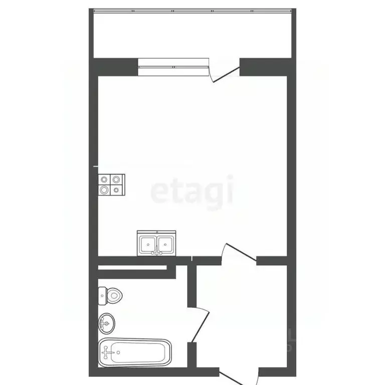 Студия Тюменская область, Тюмень Интернациональная ул., 199 (21.4 м) - Фото 2