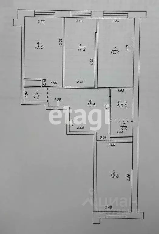 3-к кв. Татарстан, Казань ул. Братьев Батталовых, 20Ак2 (72.0 м) - Фото 1