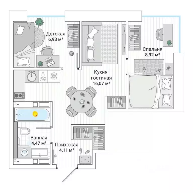 3-к кв. Приморский край, Владивосток ул. Нейбута (41.0 м) - Фото 1