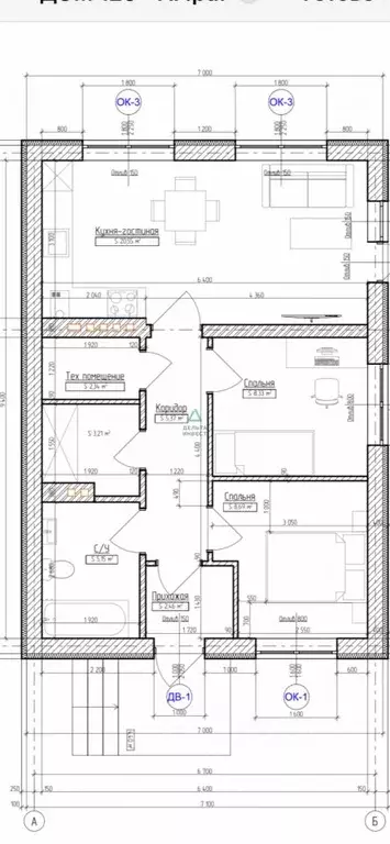 Дом в Башкортостан, Уфа № 41 ОСТ ОАО УМПО КС, 48 (60 м) - Фото 2