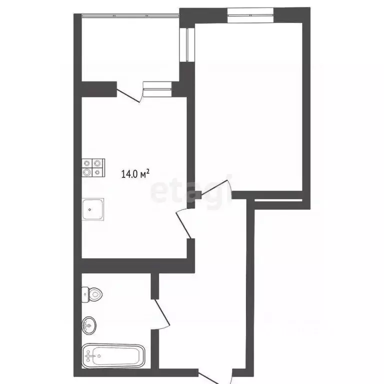 1-к кв. Тюменская область, Тюмень ул. Михаила Сперанского, 37 (37.7 м) - Фото 1