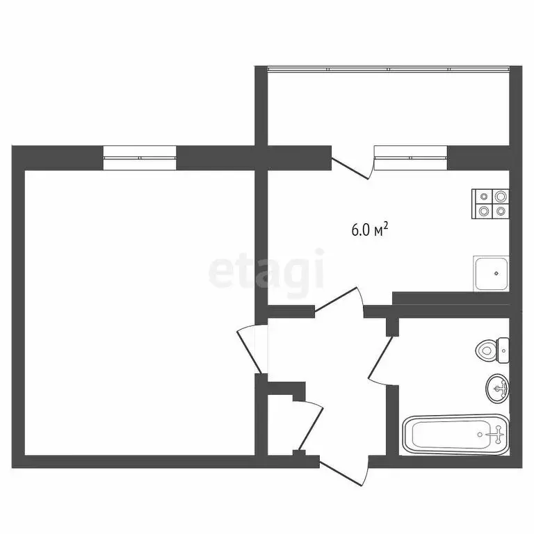 1-комнатная квартира: Усинск, Пионерская улица, 15 (29.5 м) - Фото 1