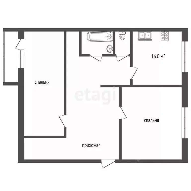 2-к кв. Московская область, Раменское Дергаевская ул., 34 (63.1 м) - Фото 2