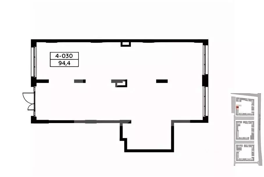 Торговая площадь в Москва Деснаречье жилой комплекс, к4.2 (94 м) - Фото 2