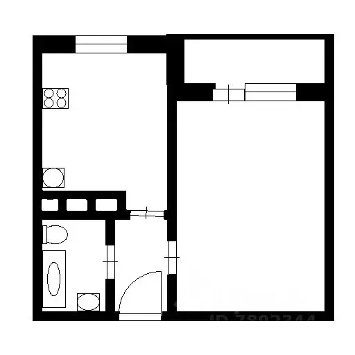 1-к кв. Санкт-Петербург просп. Королева, 65 (34.8 м) - Фото 2