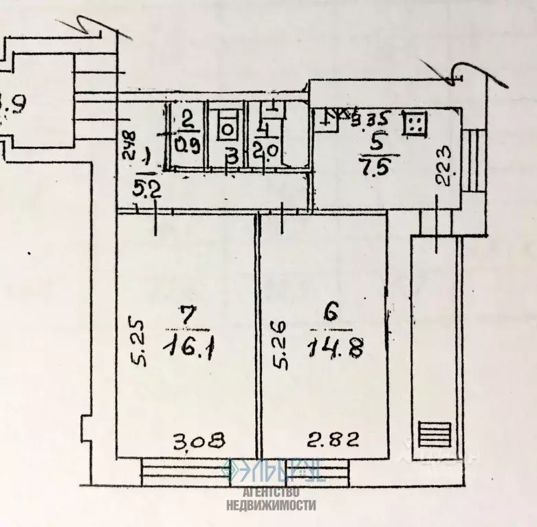 2-к кв. Московская область, Подольск ул. Большая Серпуховская, 54 ... - Фото 2