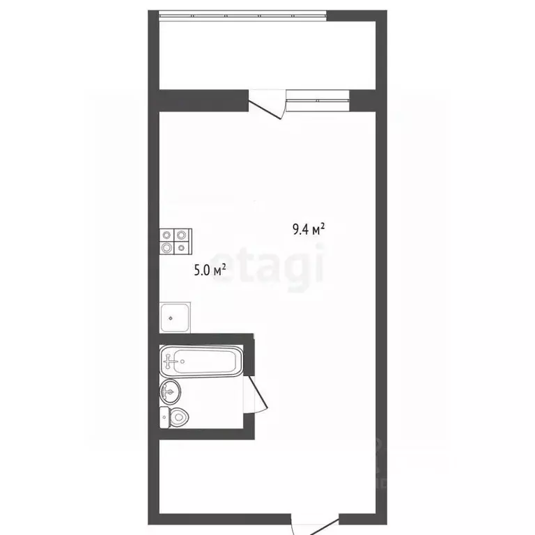 Студия Краснодарский край, Анапа Таманская ул., 121к13 (25.4 м) - Фото 2