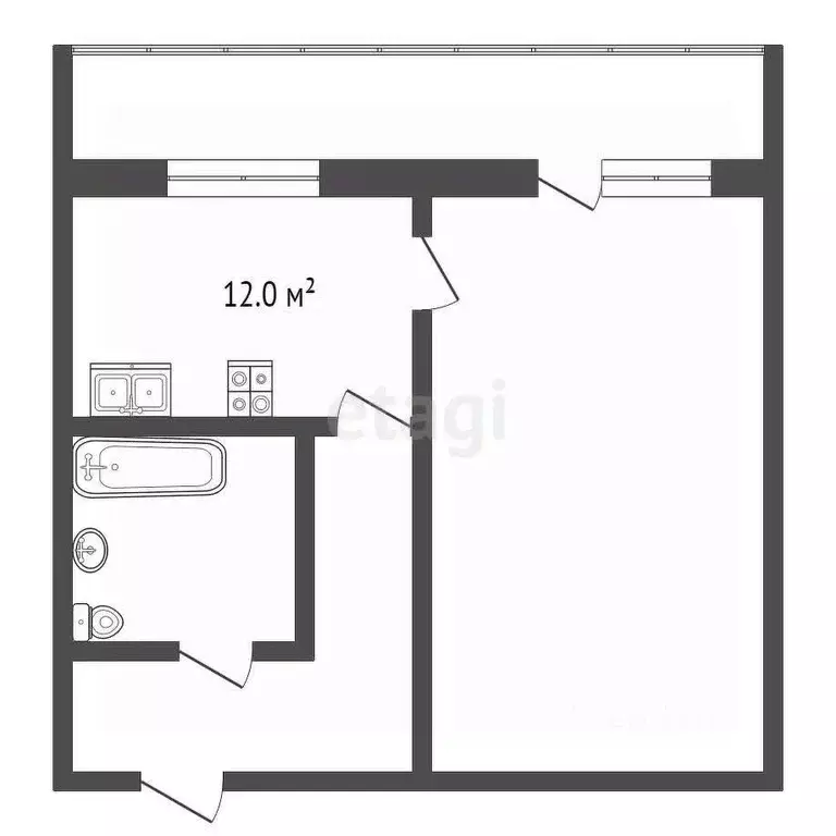 1-к кв. Калужская область, Калуга Терепецкая ул., 5 (49.0 м) - Фото 2