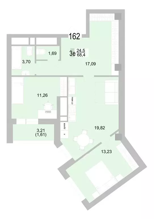 1-комнатная квартира: Екатеринбург, Черкасская улица, 5к1 (68.4 м) - Фото 0