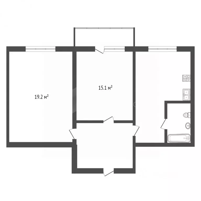 2-к кв. Тюменская область, Тюмень Мурманская ул., 65 (65.0 м) - Фото 1