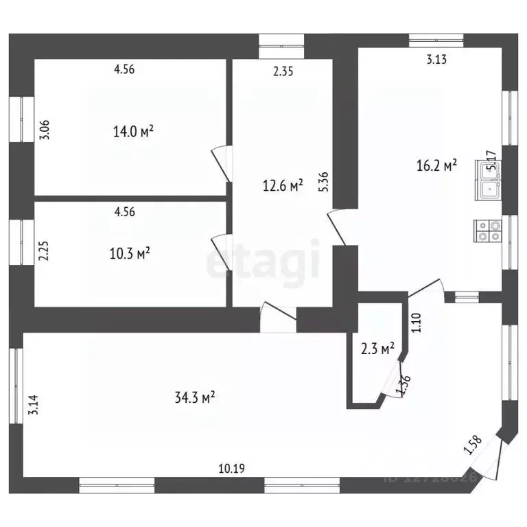 Дом в Калужская область, Юхнов ул. Билибина, 1 (89 м) - Фото 1
