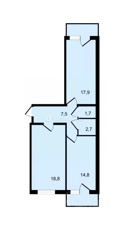 2-к кв. Краснодарский край, Краснодар ул. Сахалинская, 15к5 (70.0 м) - Фото 1