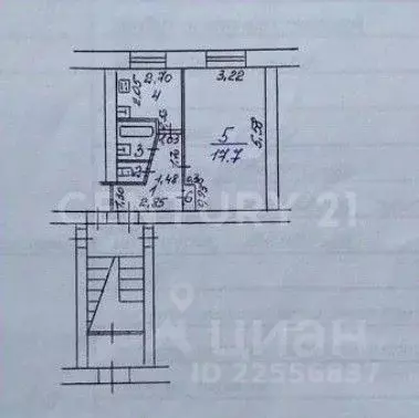 1-к кв. Калужская область, Обнинск ул. Курчатова, 26 (32.6 м) - Фото 0