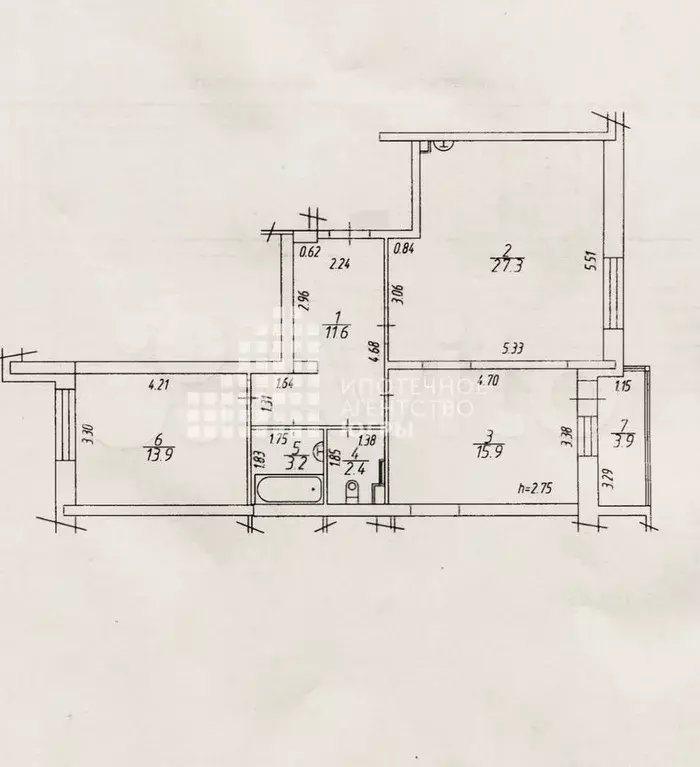 2-к. квартира, 78,2 м, 9/9 эт. - Фото 0