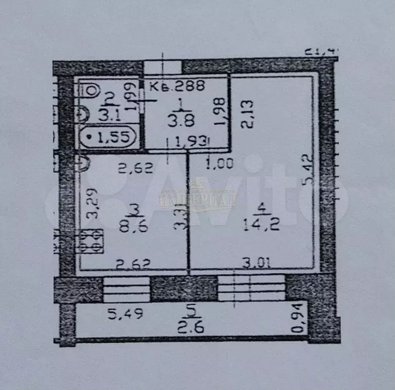 1-к. квартира, 32,3 м, 9/10 эт. - Фото 0