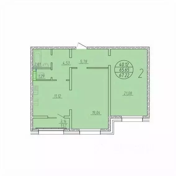 2-к кв. Сахалинская область, Анивский городской округ, с. Новотроицкое ... - Фото 1
