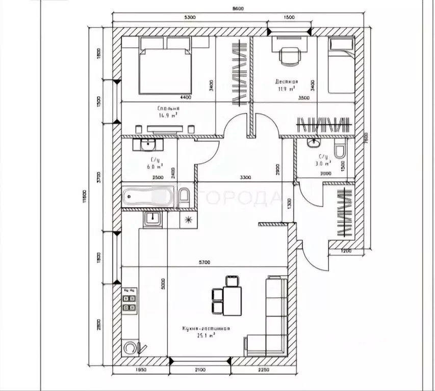 Дом в Новосибирская область, Мошковский район, пос. Октябрьский пер. ... - Фото 2