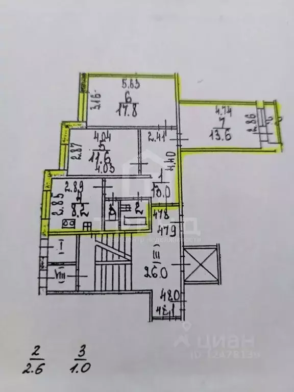 3-к кв. Санкт-Петербург Яхтенная ул., 9К1 (68.0 м) - Фото 1