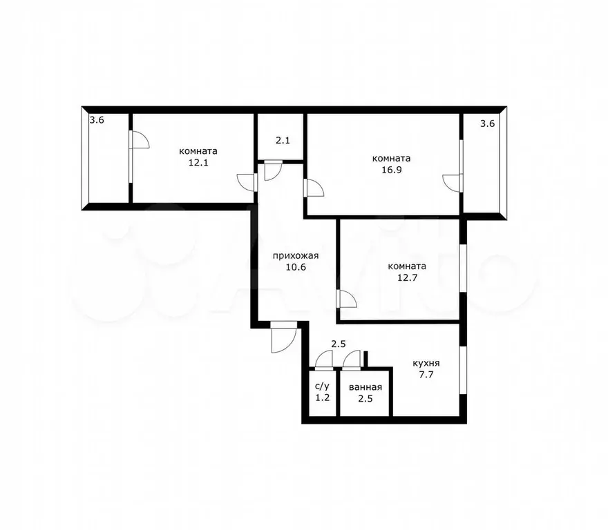 3-к. квартира, 75 м, 9/10 эт. - Фото 0