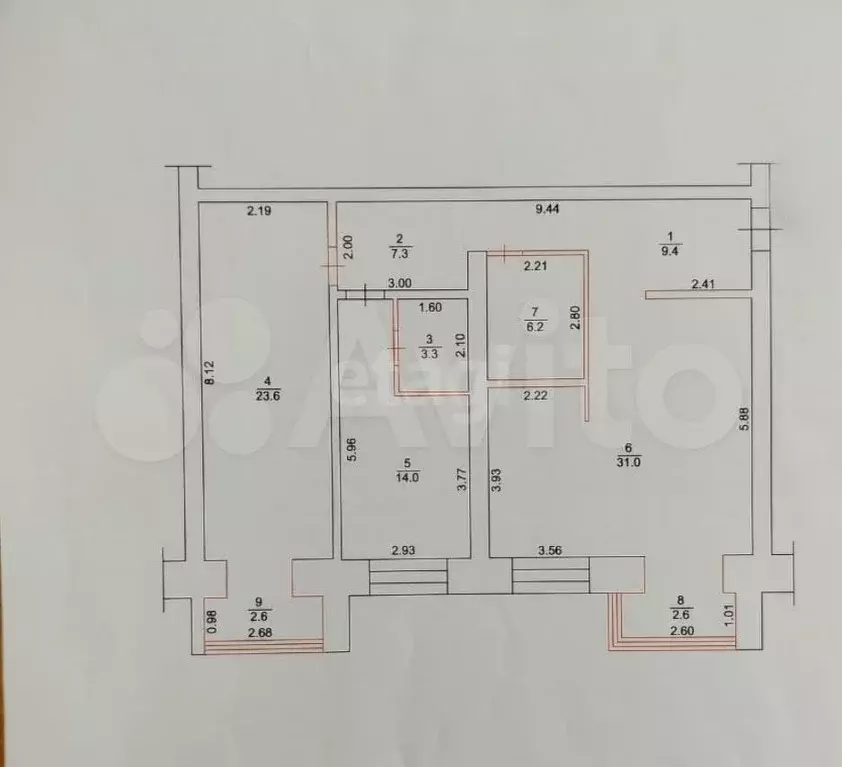 3-к. квартира, 100 м, 5/6 эт. - Фото 0