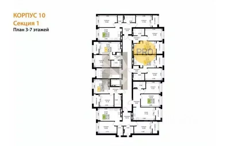 2-к кв. Калининградская область, Гурьевск Включи жилой комплекс (63.01 ... - Фото 2