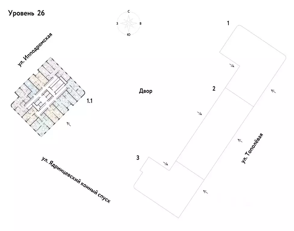 3-к кв. Новосибирская область, Новосибирск Тополевая ул., с21 (87.45 ... - Фото 1
