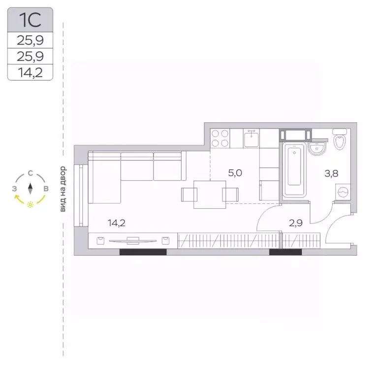 Студия Московская область, Мытищи городской округ, д. Пирогово ул. ... - Фото 1