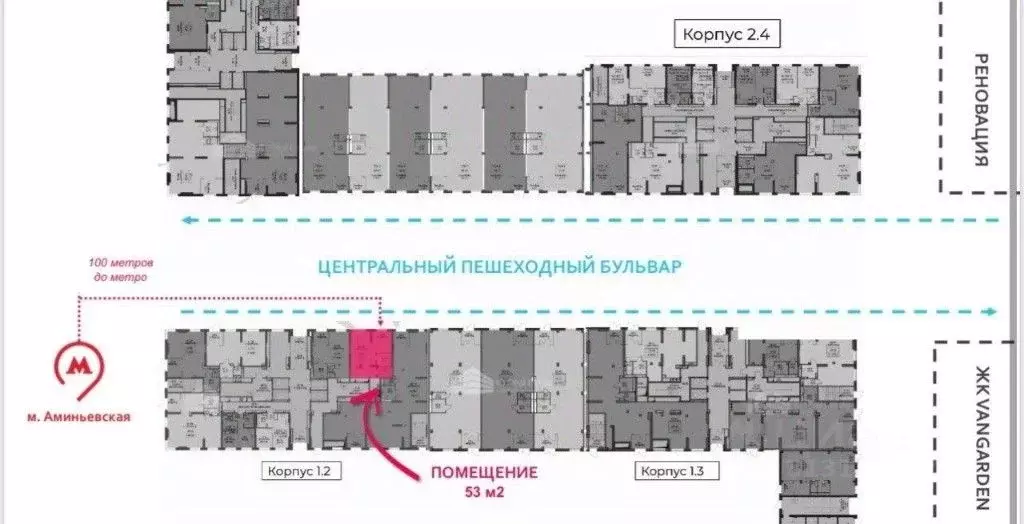 Торговая площадь в Москва Очаковское ш., вл3с9 (53 м) - Фото 0